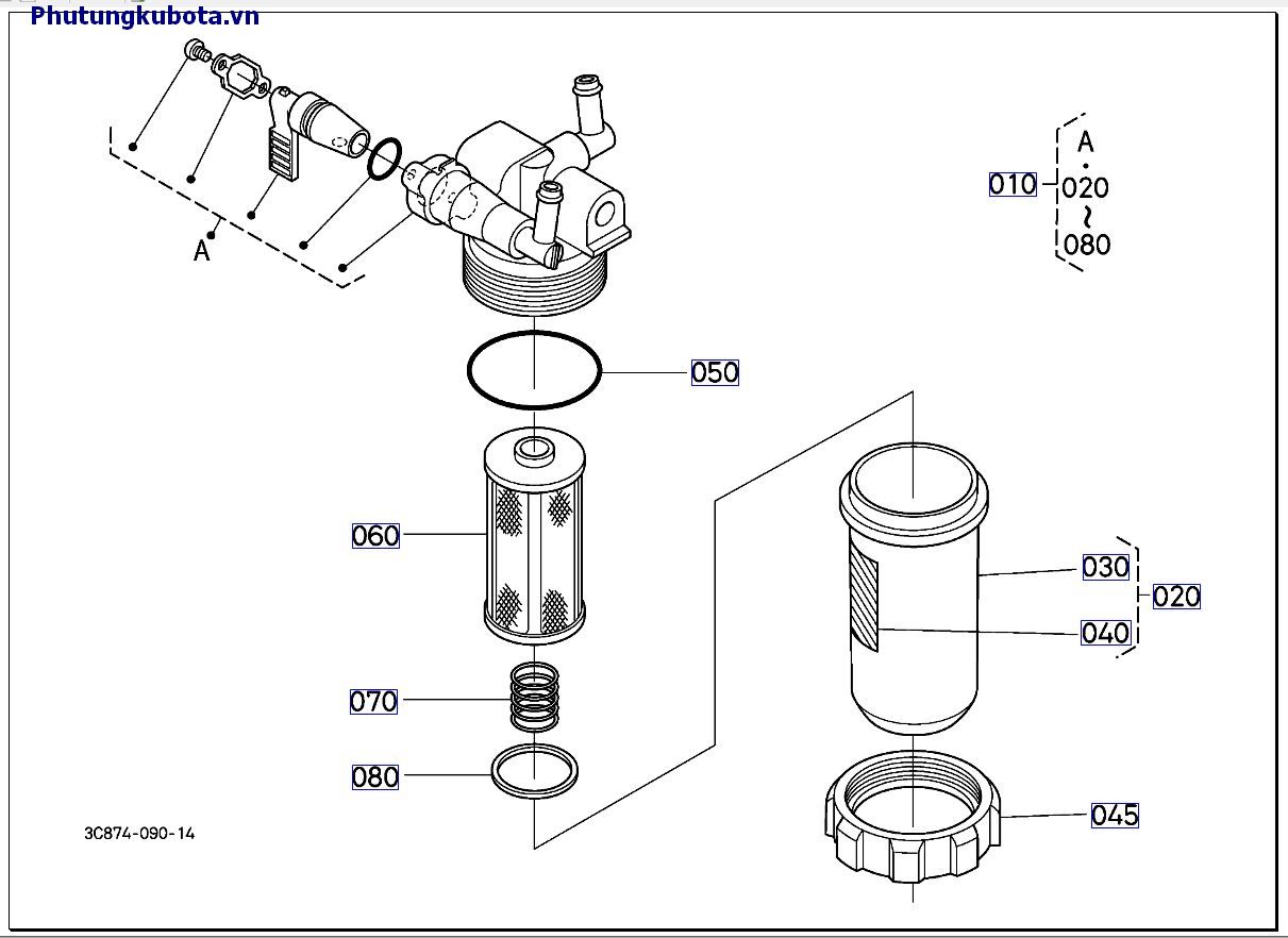 Của bộ tách  những bộ phận cấu thành mới 10001 -> 49999